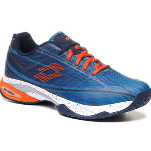 Lotto Mirage 300 SPD All Court Tennis Shoes Mosaic Blue/Red Orange/Navy Blue